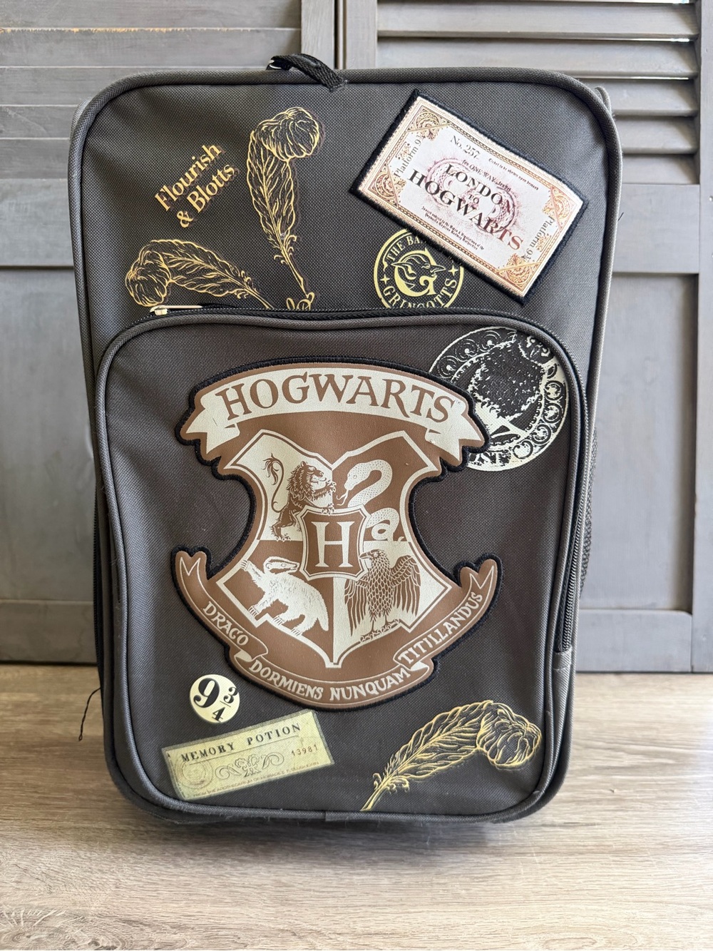 Hogwarts Kids Black Travel Luggage